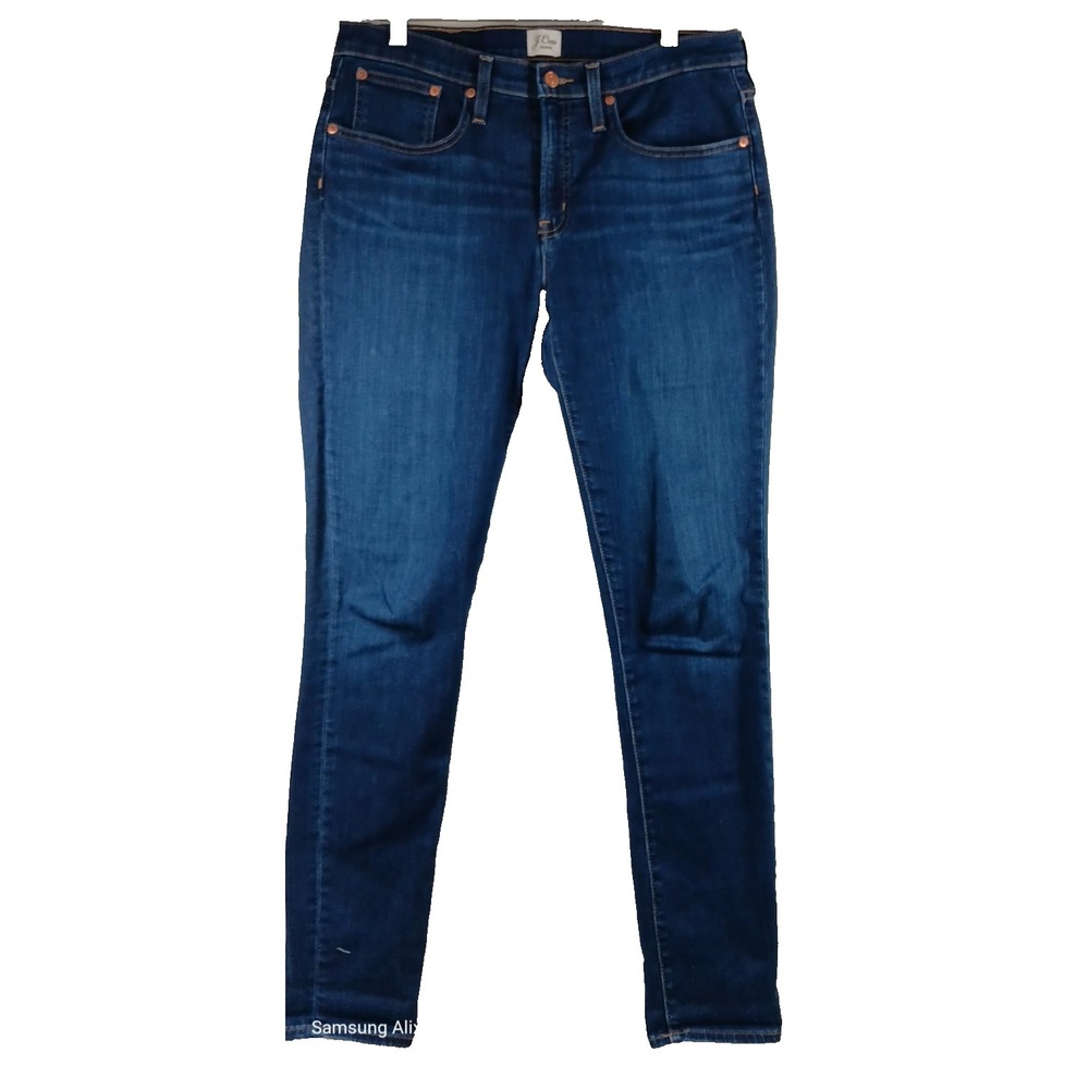 J.Crew Toothpick Skinny Jeans 31T 9" Rise Tall Mid Wash Stretch Denim